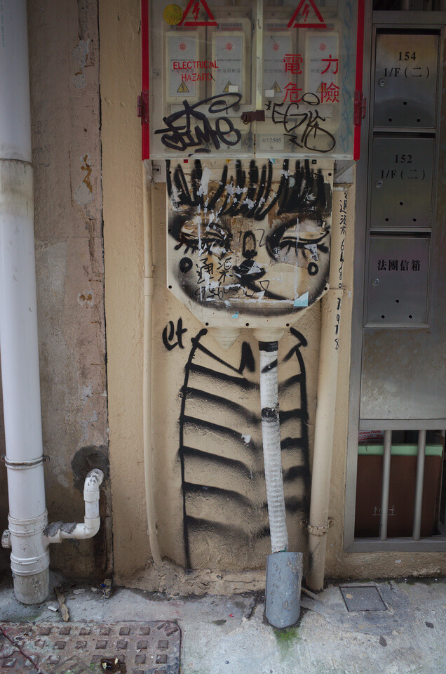 Street art par Caratoes à Hong Kong