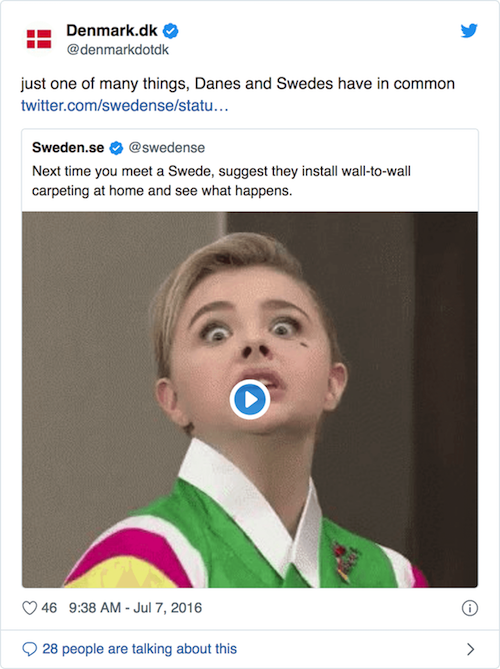 Guerre de Tweets entre la Suède et le Danemark